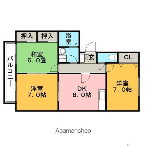 シャルムⅢ(3DK/3階)の間取り写真
