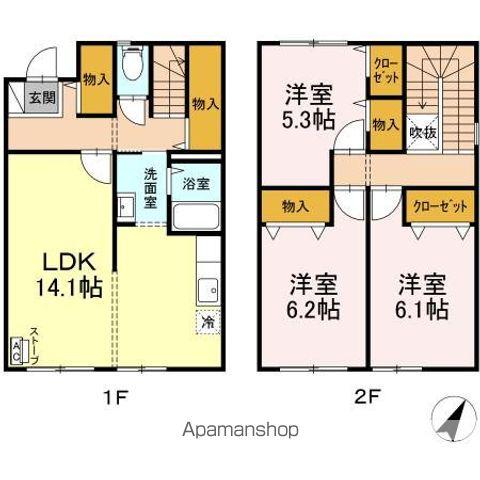 ＹＥレジデンス　Ｄ(3LDK)の間取り写真