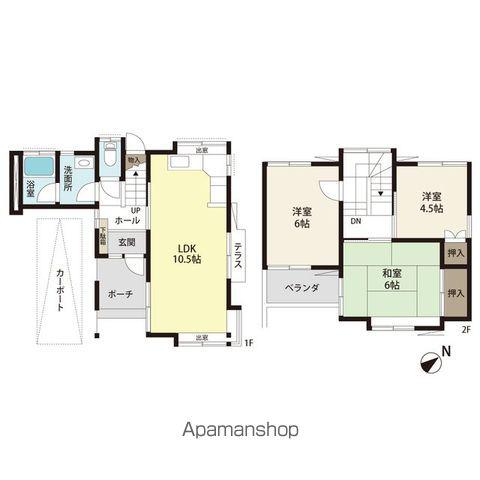 つくばエクスプレス 八潮駅 バス乗車時間：25分 西田バス停で下車 徒歩6分 2階建 築42年(3LDK)の間取り写真