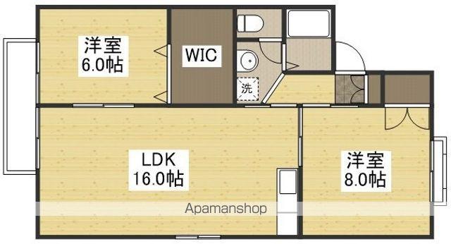 エスポアールD(2LDK/2階)の間取り写真