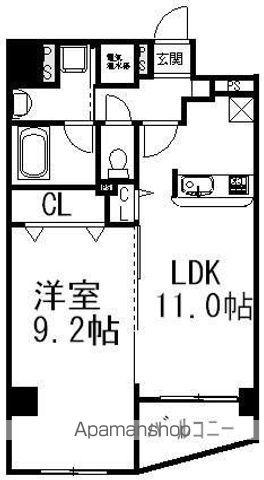エリアM(1LDK/5階)の間取り写真