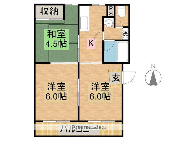 コーポマルイ(3K/3階)の間取り写真