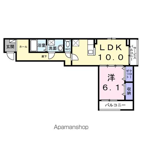 セレーノ大宮(1LDK/3階)の間取り写真