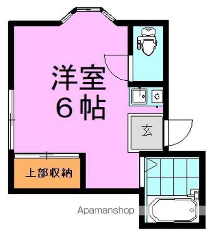 中野ピュアⅡ(ワンルーム/1階)の間取り写真