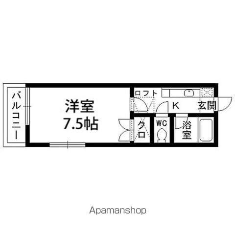 シティコート弐番館(1K/2階)の間取り写真