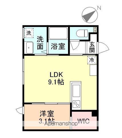 REPOT(1LDK/1階)の間取り写真
