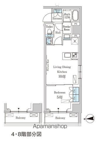 パークアクシス新宿西落合(1LDK/4階)の間取り写真