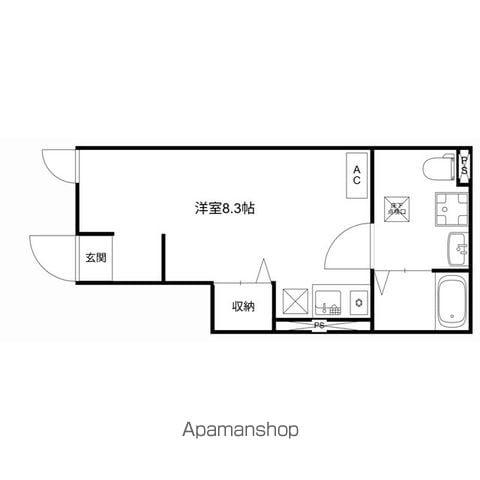 MQUARTO梅郷Ⅰ(ワンルーム/1階)の間取り写真