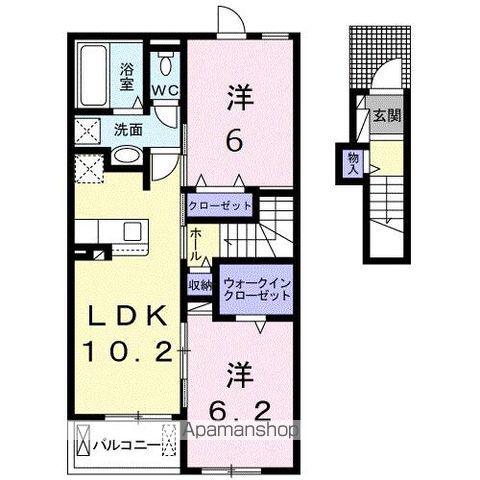 コスタビアンカ B(2LDK/2階)の間取り写真