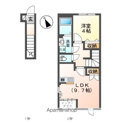 勝又 功様アパート工事(1LDK/2階)の間取り写真
