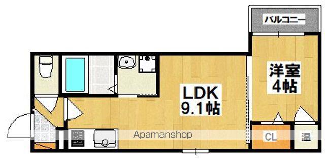 F ASECIA THEMIS(1LDK/1階)の間取り写真