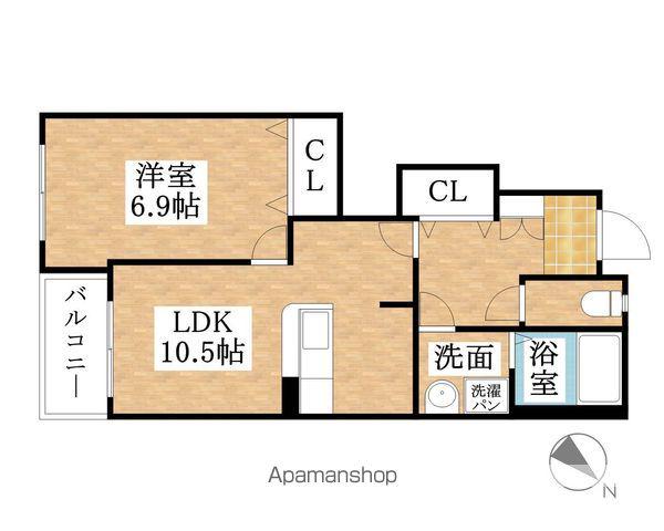 ウエストシティー(1LDK/1階)の間取り写真