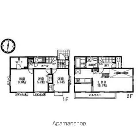 西武池袋・豊島線 東久留米駅 徒歩21分 2階建 築10年(3LDK)の間取り写真