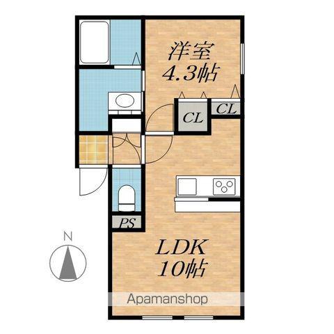 エイコウ23.1 A棟(1LDK/1階)の間取り写真
