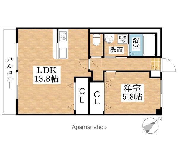ベルハウス(1LDK/1階)の間取り写真