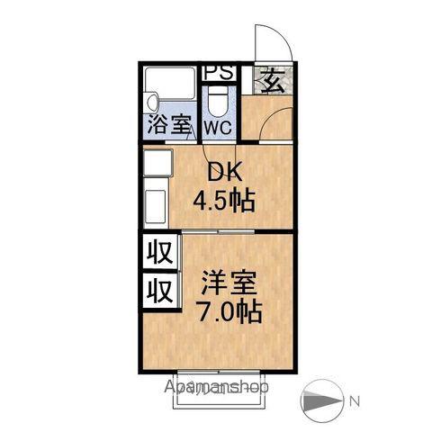 クレマチス大宮Ⅰ(1DK/1階)の間取り写真
