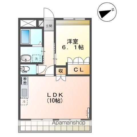 M・コンフォール(1LDK/2階)の間取り写真