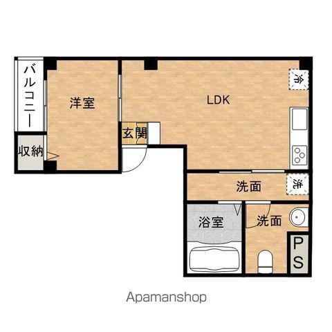 グレースメゾン谷町6(1LDK/5階)の間取り写真