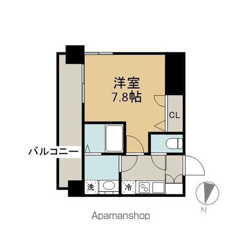 メイクス矢場町Ⅱ(1K/8階)の間取り写真