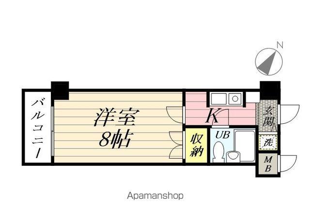 コンフォール岸谷(1K/1階)の間取り写真