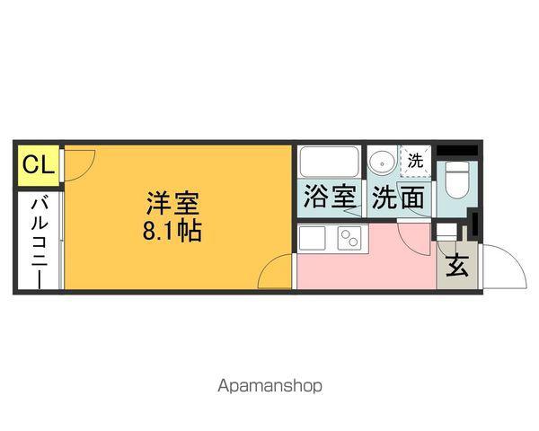 クレイノレグルスⅡ(1K/1階)の間取り写真