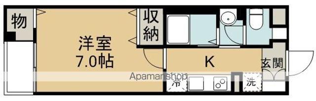 オレンティア(1K/3階)の間取り写真