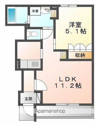 プロニティ・ロマンシェ(1LDK/1階)の間取り写真