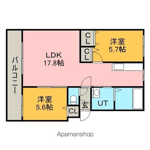 パークハイツH(2LDK/1階)の間取り写真