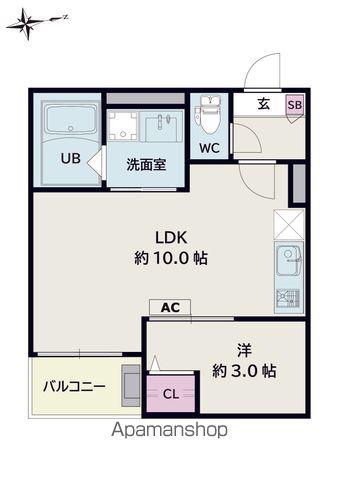 JACK KORAKUⅡ(1LDK/3階)の間取り写真