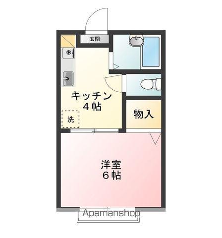 ロゥクワト(1K/1階)の間取り写真