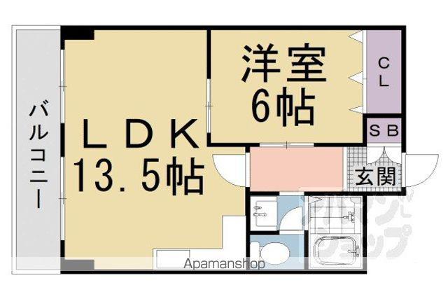 ハヤシビル(1LDK/3階)の間取り写真