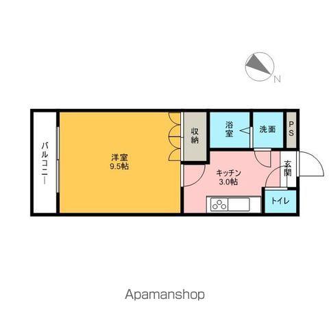 ヴェラフロレンス(1K/2階)の間取り写真