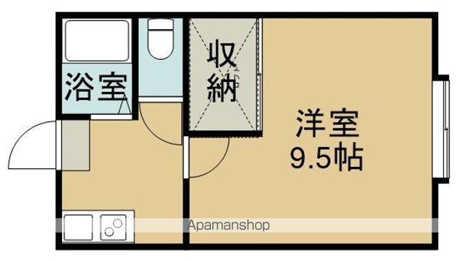 サザンハイツⅡ(1K/1階)の間取り写真