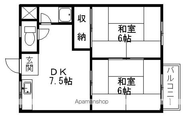フォーブルゆたか(2DK/2階)の間取り写真