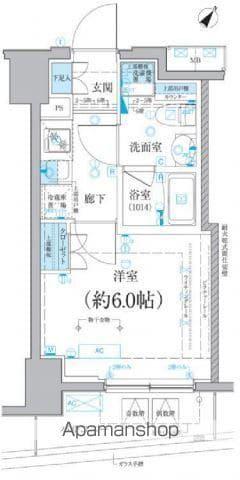 ベルシード横濱南太田(1K/3階)の間取り写真