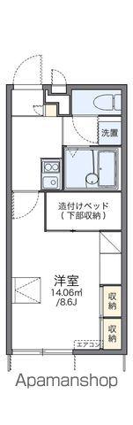レオパレスエオリア(1K/1階)の間取り写真
