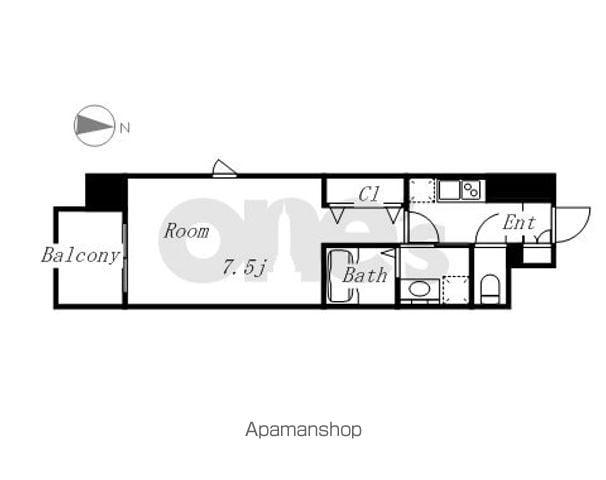 パルティール黒川本通(1K/5階)の間取り写真