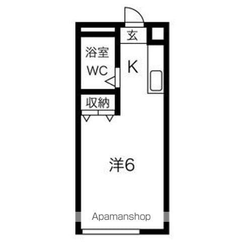 グローブ Ⅱ(ワンルーム/2階)の間取り写真