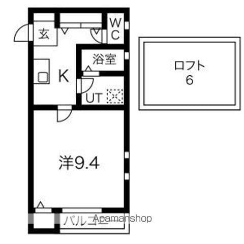 リエス浄心(1K/2階)の間取り写真