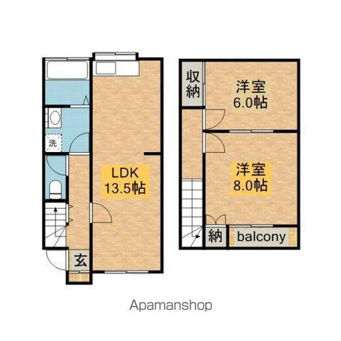フォーレストＢ(2LDK)の間取り写真