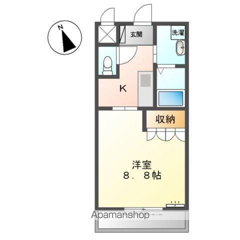 サンパレスⅥ(1K/1階)の間取り写真