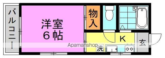 プリンシア高円寺(1K/1階)の間取り写真