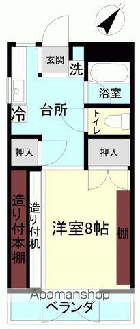 コーポ自由ヶ丘ダーツ(1K/2階)の間取り写真