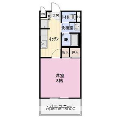 サニーハイツ外堀A(1K/1階)の間取り写真