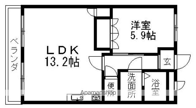 サン・ヴィラージュ(1LDK/1階)の間取り写真
