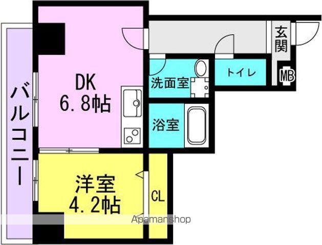 MAISON PREMIER Ⅶ(1DK/8階)の間取り写真