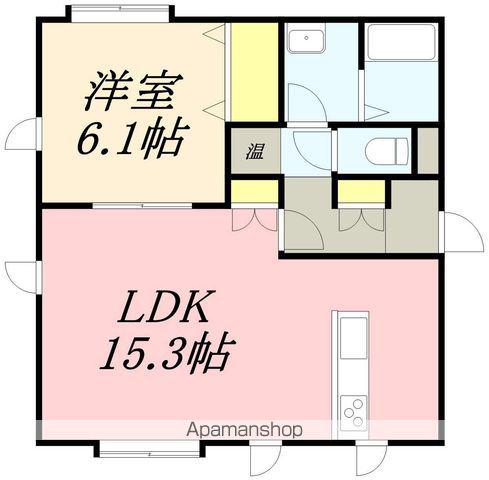 TOW SOLEIL(1LDK/2階)の間取り写真