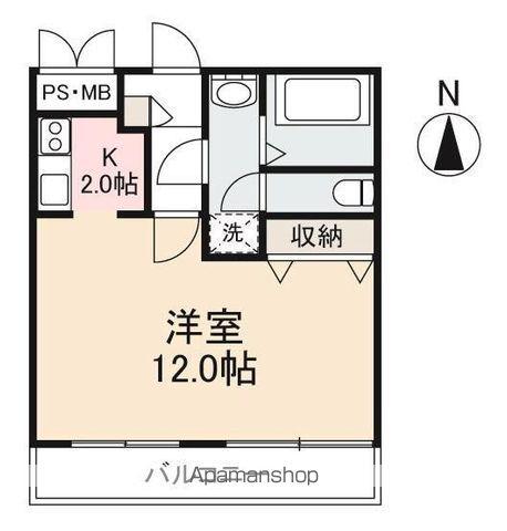 グランヴェール(1K/1階)の間取り写真
