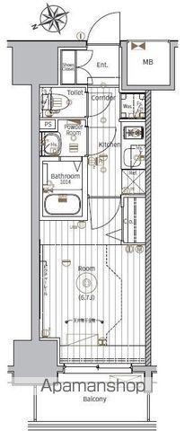 メイクス鶴舞Ⅱ(1K/4階)の間取り写真