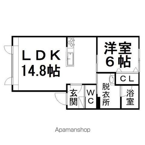 プレミア(1LDK/2階)の間取り写真